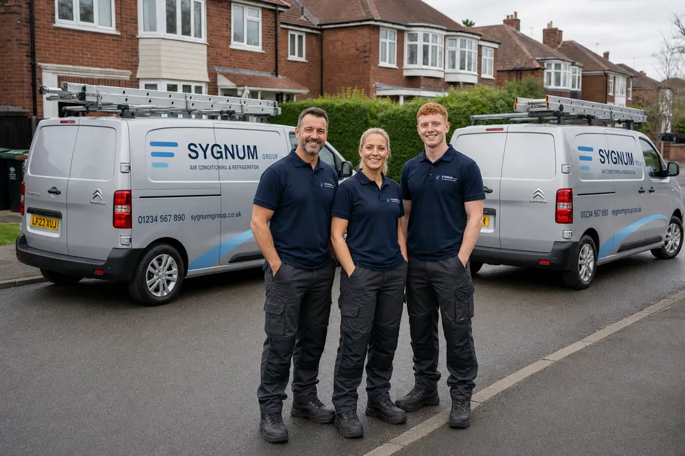 The team, two engineers by the van, or a portrait of the founders